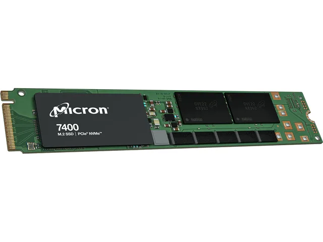 Micron Technology, Inc. Micron Technology, Inc. MTFDKBG1T9TDZ-1AZ1ZA 7400 PRO enterprise SSD 1.92TB M.2 22110 PCIe 4.0 NVMe — photo du produit
