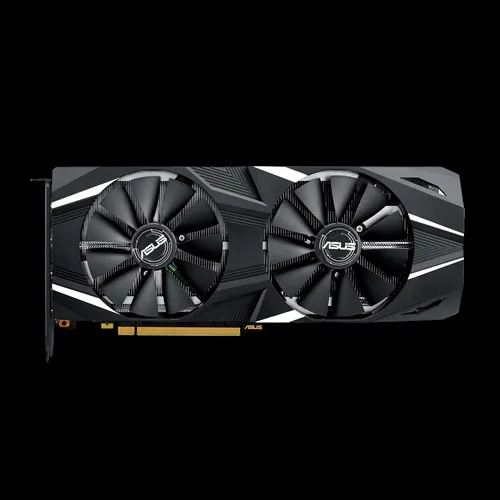 ASUS GeForce RTX 2080 dual-fan graphics card in black and silver finish