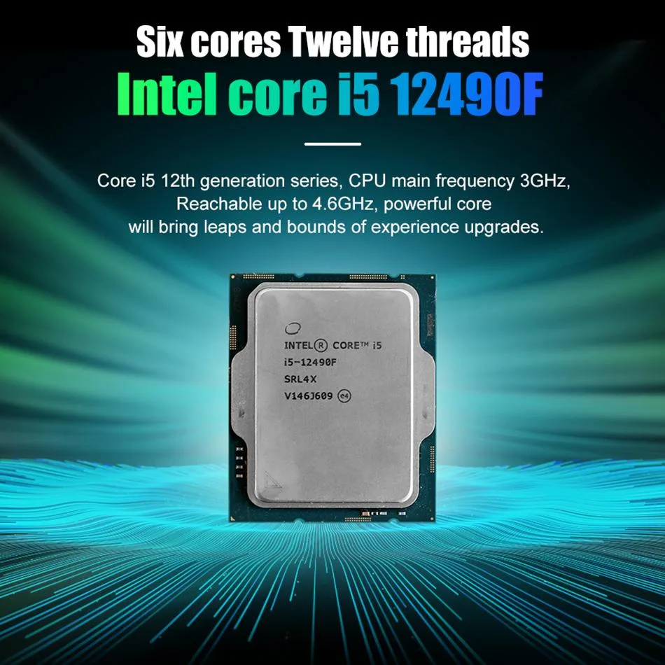 Intel Core i5-12490F desktop processor in black box packaging