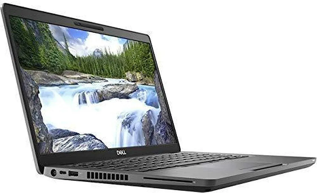 Black Dell Latitude 5400 laptop, 14 inch non-touch screen, matte finish