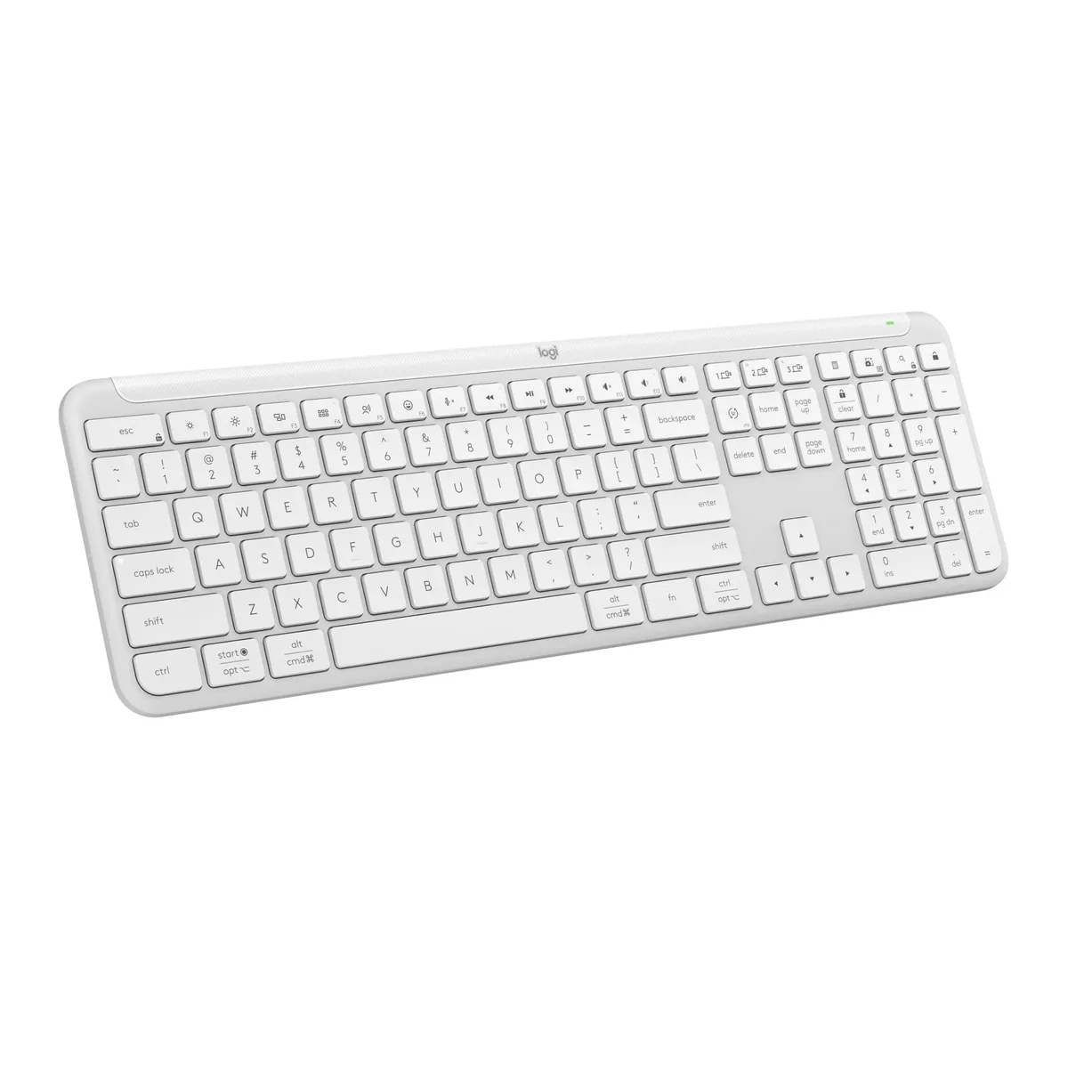 Logitech Logitech Signature Slim K950 920-012429 keyboard, off-white, Bluetooth, 104 keys, 36-month battery — toote foto