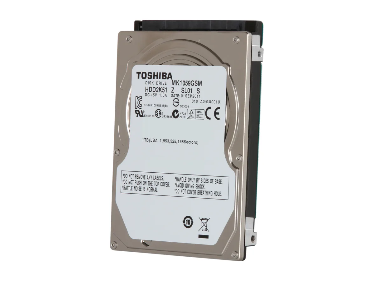 Toshiba Toshiba MK1059GSM 1TB 5400 RPM 8MB Cache SATA 3.0Gb/s 2.5" laptop hard drive — foto produk