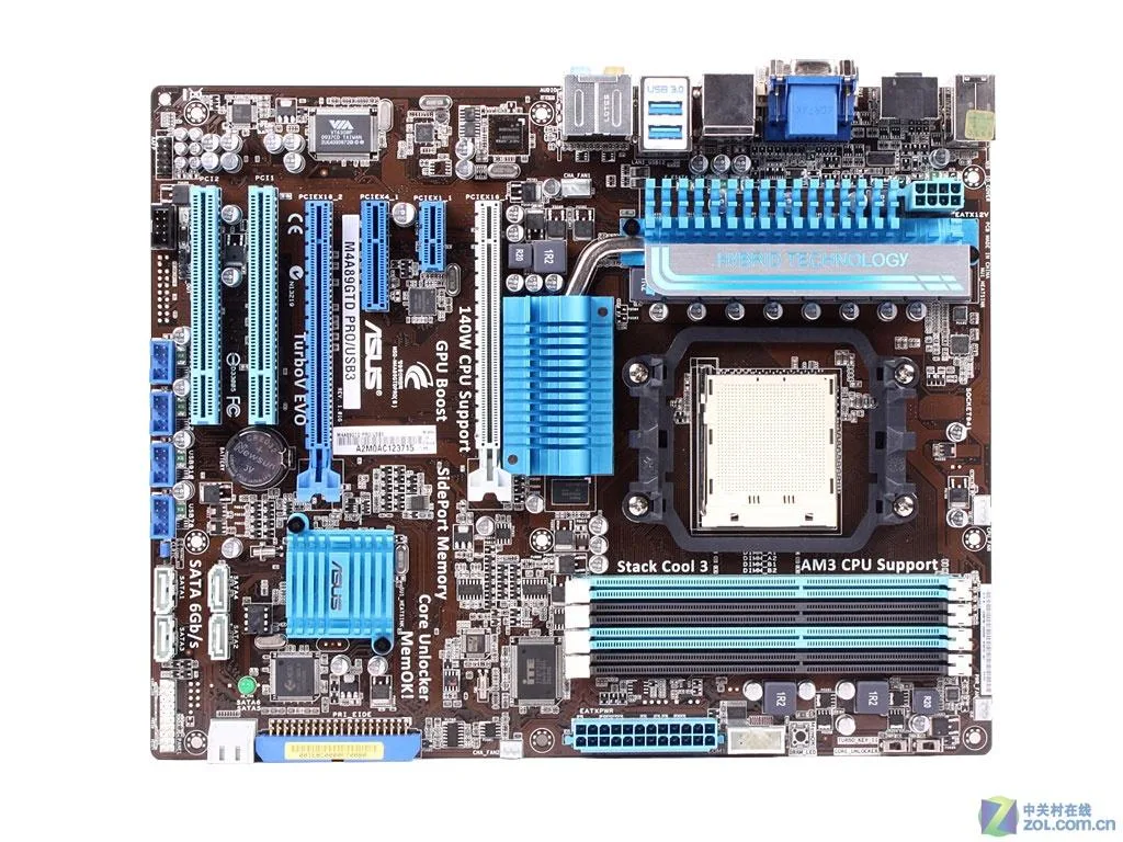 ATX motherboard with black PCB, silver heatsinks and back-panel I/O shield