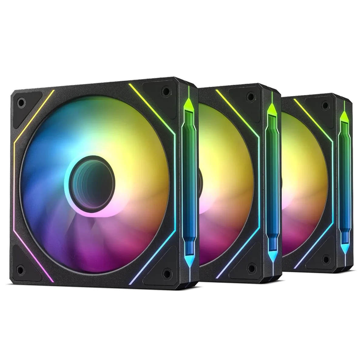 DARKROCK DARKROCK F120 3-in-1 120mm ARGB Case Fans Black — fotografie produktu