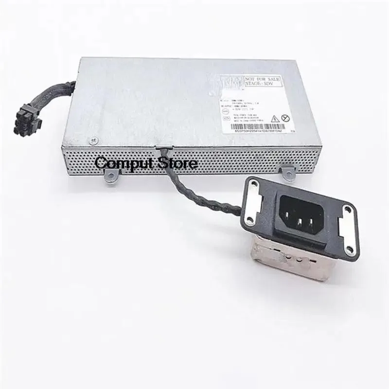 Rectangular ATX power supply unit in matte black metal finish