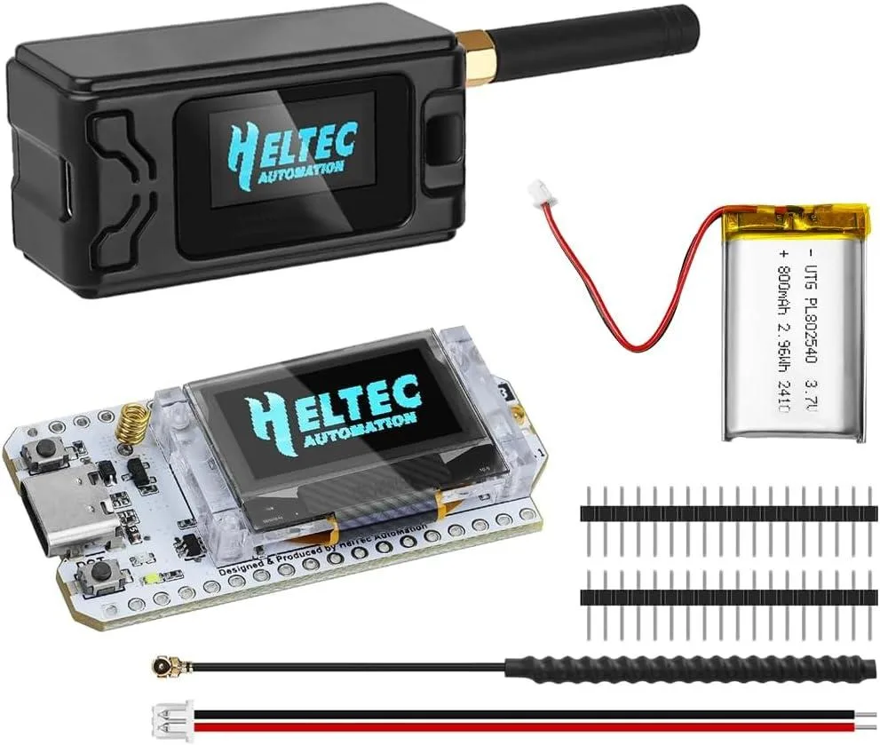 MCDODO MCDODO Heltec V3 ESP32 LoRa Development Board SX1262 800mAh Battery OLED .96in Black — toote foto