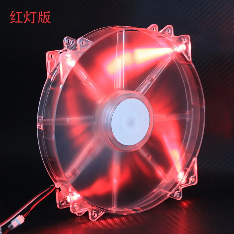 SXDOOL SXDOOL 200mm Case Fan Red LED 12V 700 RPM 19 dBA — foto produk