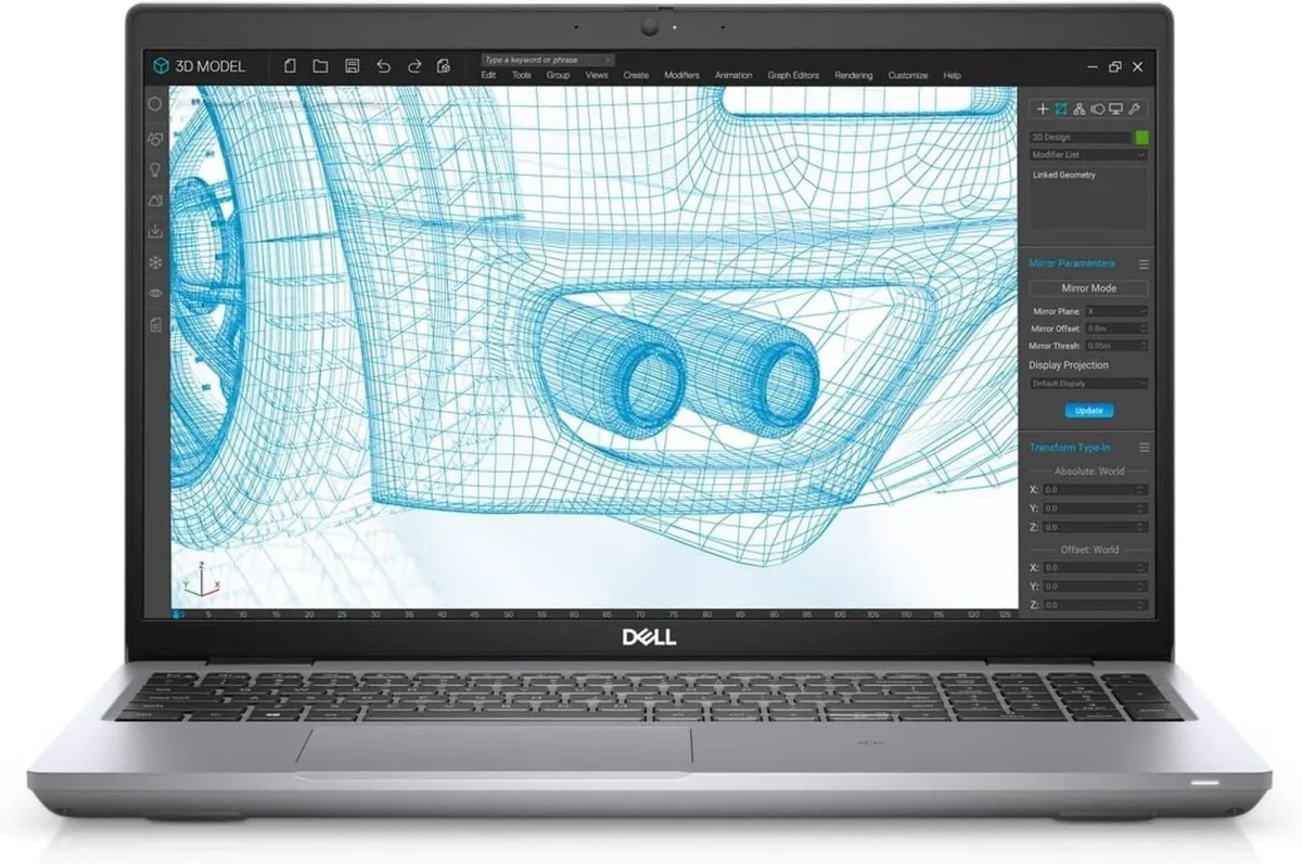 Grey Dell Precision 3561 15.6 inch laptop non-touch FHD display non-backlit keyboard