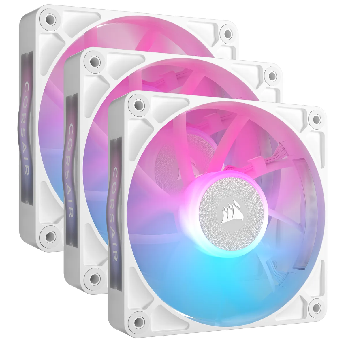 Corsair Corsair CO-9051022-WW iCUE LINK RX120 RGB White 120mm case fan triple pack — toote foto