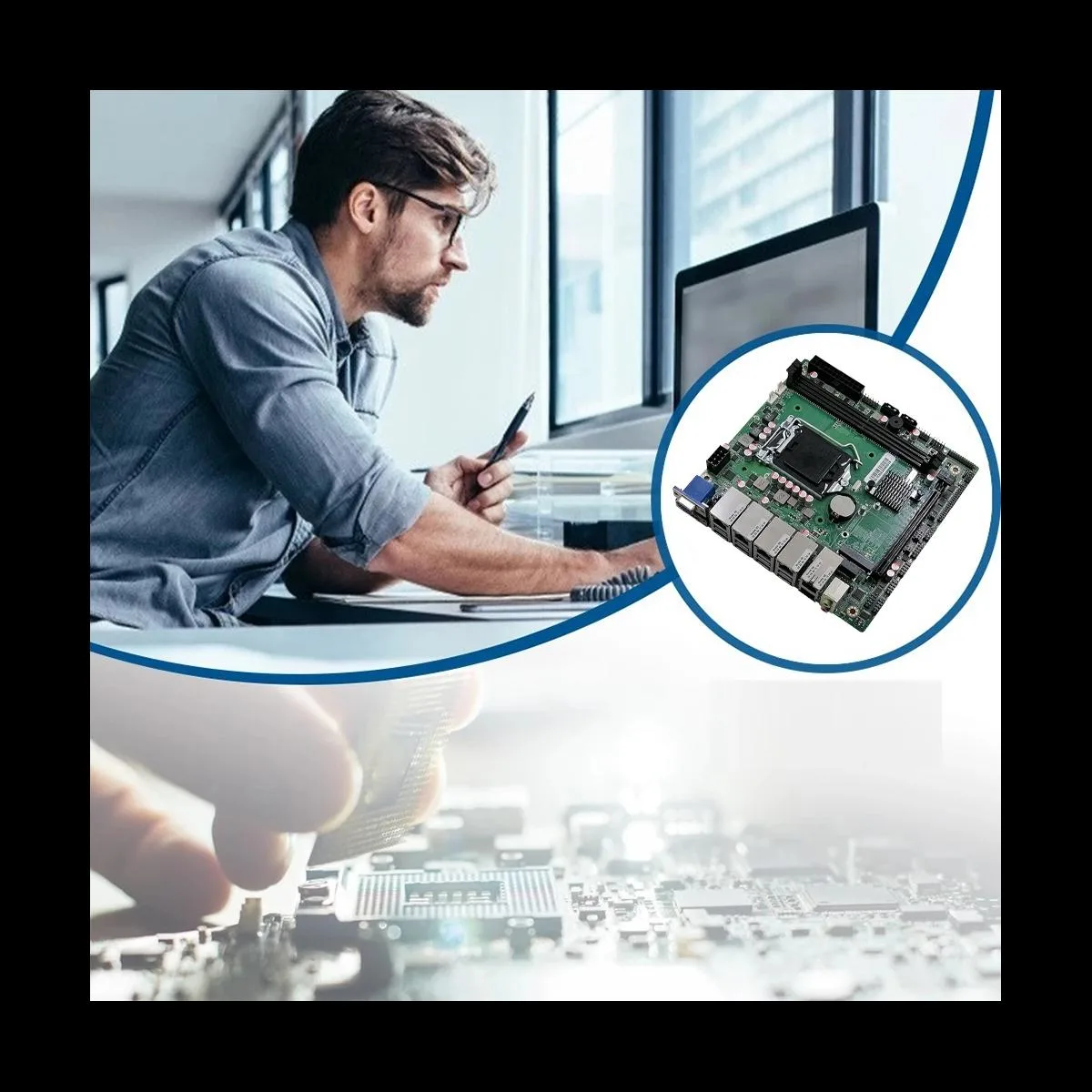 YINGHUA YINGHUA M366 B365 LGA1151 2 DDR4 6 2.5G server motherboard — product photo