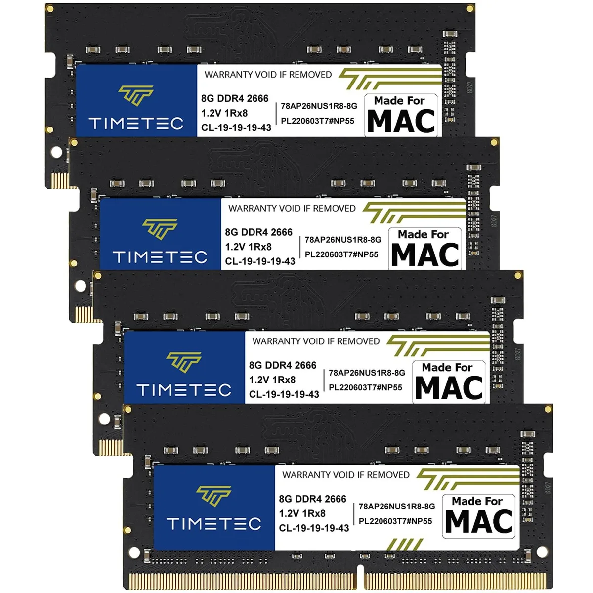 Timetec Timetec MR-G8GD426S2E 32GB (4x8GB) DDR4 2666 CL19 1.2V 260-pin SODIMM laptop RAM — ภาพสินค้า