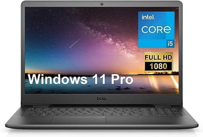 Carbon Black Dell Inspiron 15 laptop closed showing matte finish and slim profile