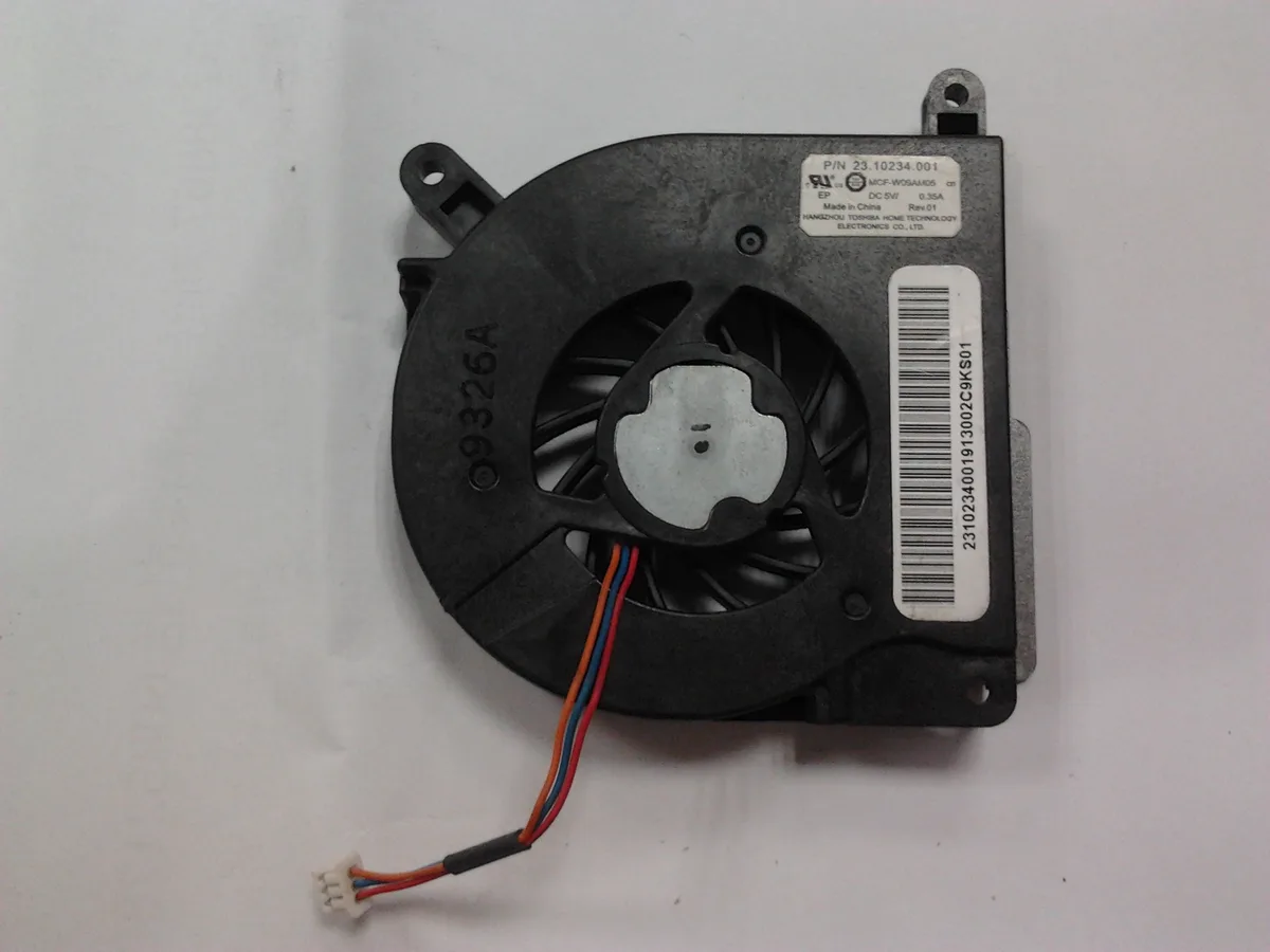 Black blower-style fan with 3-pin power connector