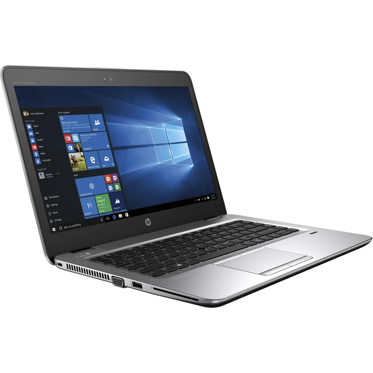 Silver 14 inch EliteBook 840 G4 laptop closed view
