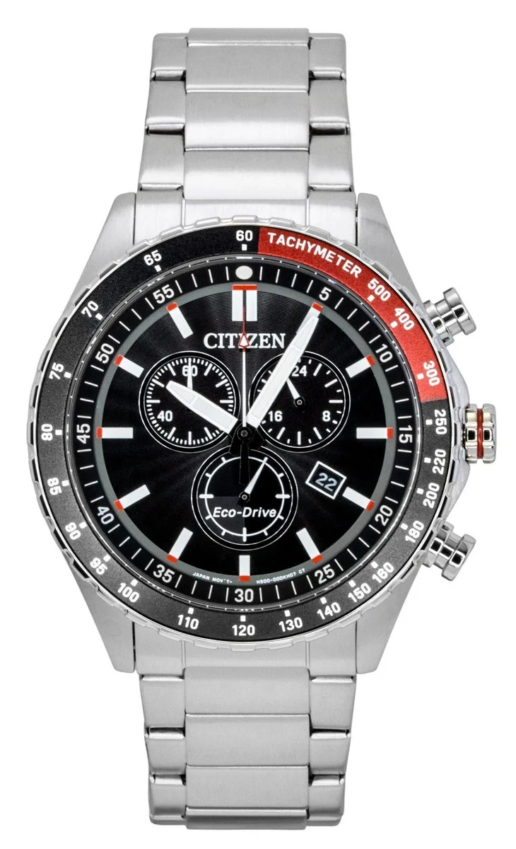 Citizen Citizen Eco-Drive Chronograph AT2566-88E 43mm Black Dial Solar Watch — fotografia produsului