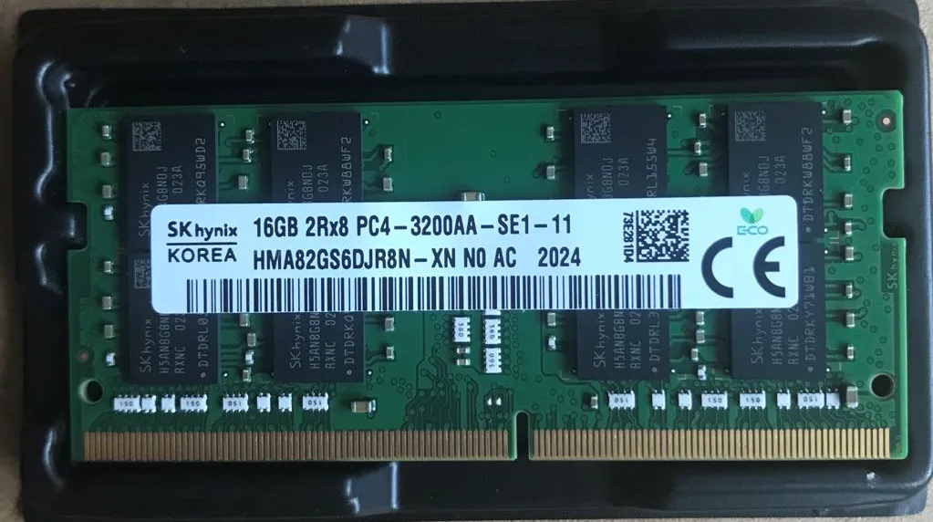 SK hynix SK hynix HMA82GS6DJR8N-XN 16GB DDR4 3200 2Rx8 laptop RAM — foto do produto