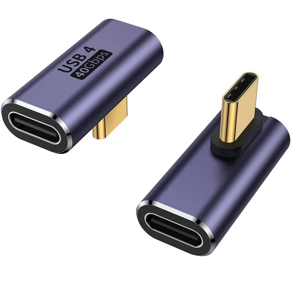 BUCIER BUCIER 90 Degree USB-C Male to Female Adapter Purple 40Gbps 100W 8K@60Hz — 商品照片