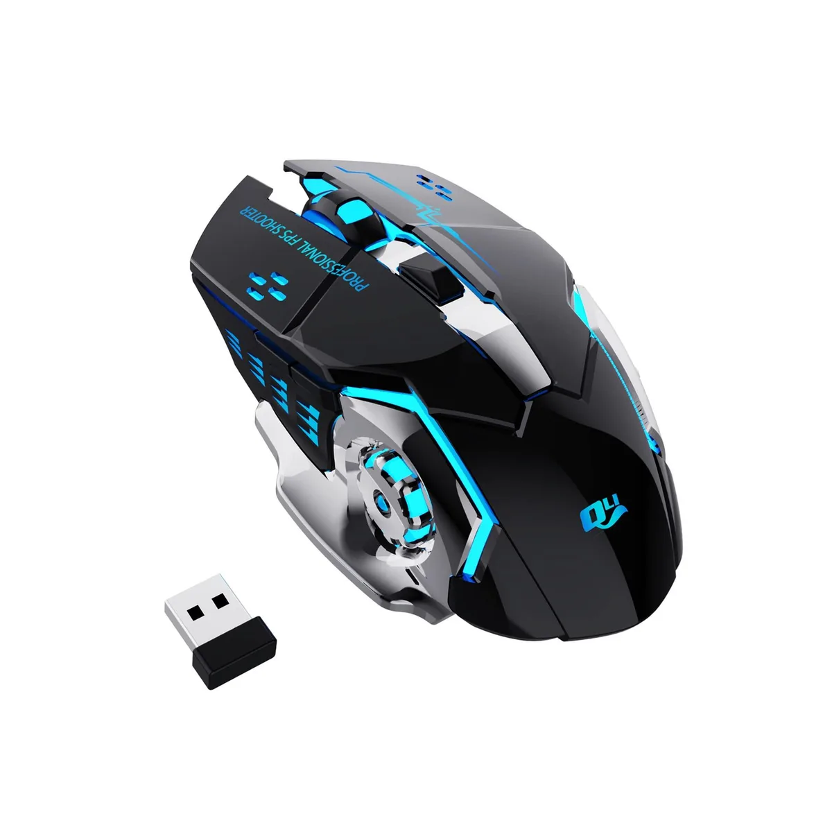 ASUS QV13 QELIROKY 2.4GHz Wireless Gaming Mouse Black 16 Buttons 600mAh 800-1600-2400 DPI — zdjęcie produktu