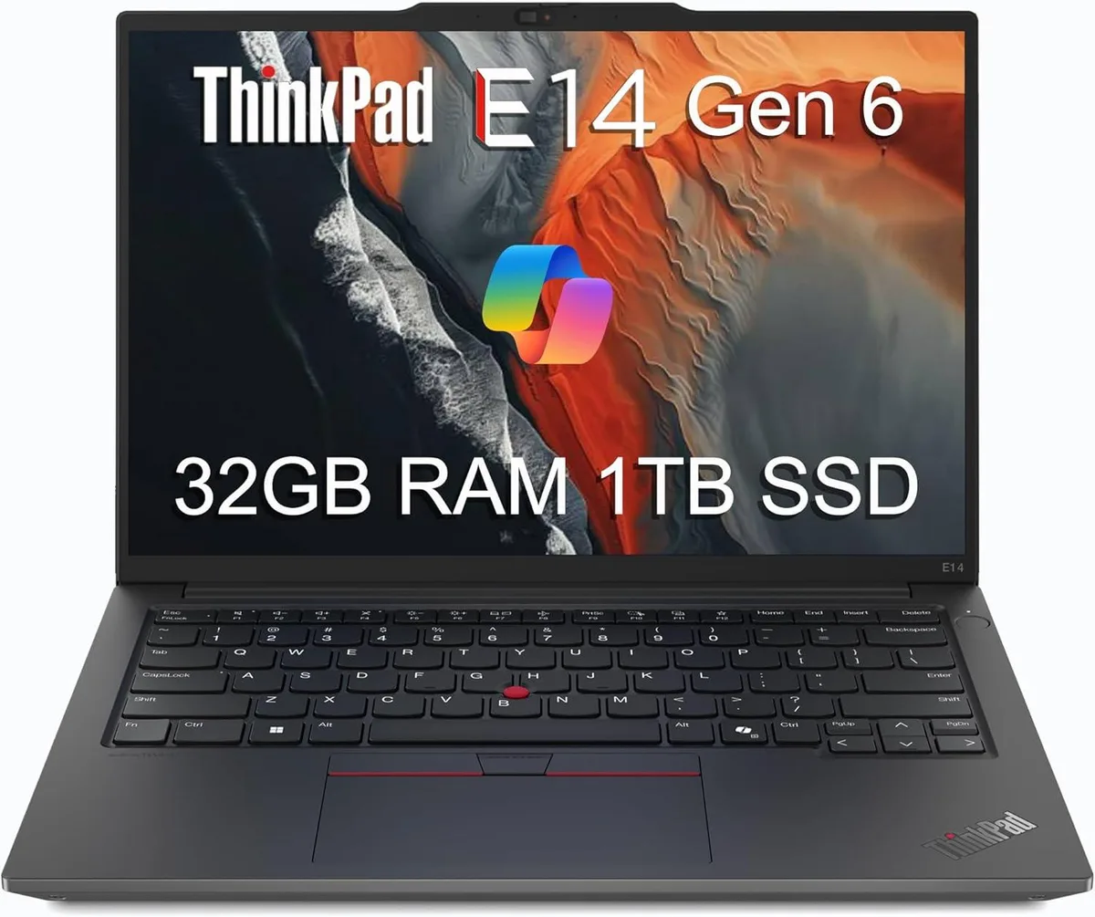 Lenovo Lenovo ThinkPad E14 Gen 6 business laptop AMD Ryzen 5 7535U 32GB DDR5 1TB NVMe — Produktfoto
