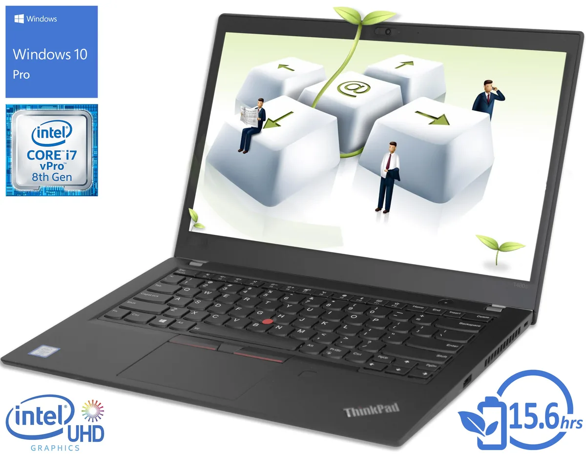 Lenovo Lenovo ThinkPad T480s laptop i7-8650U 16GB 256GB NVMe 14 FHD Touch — product photo
