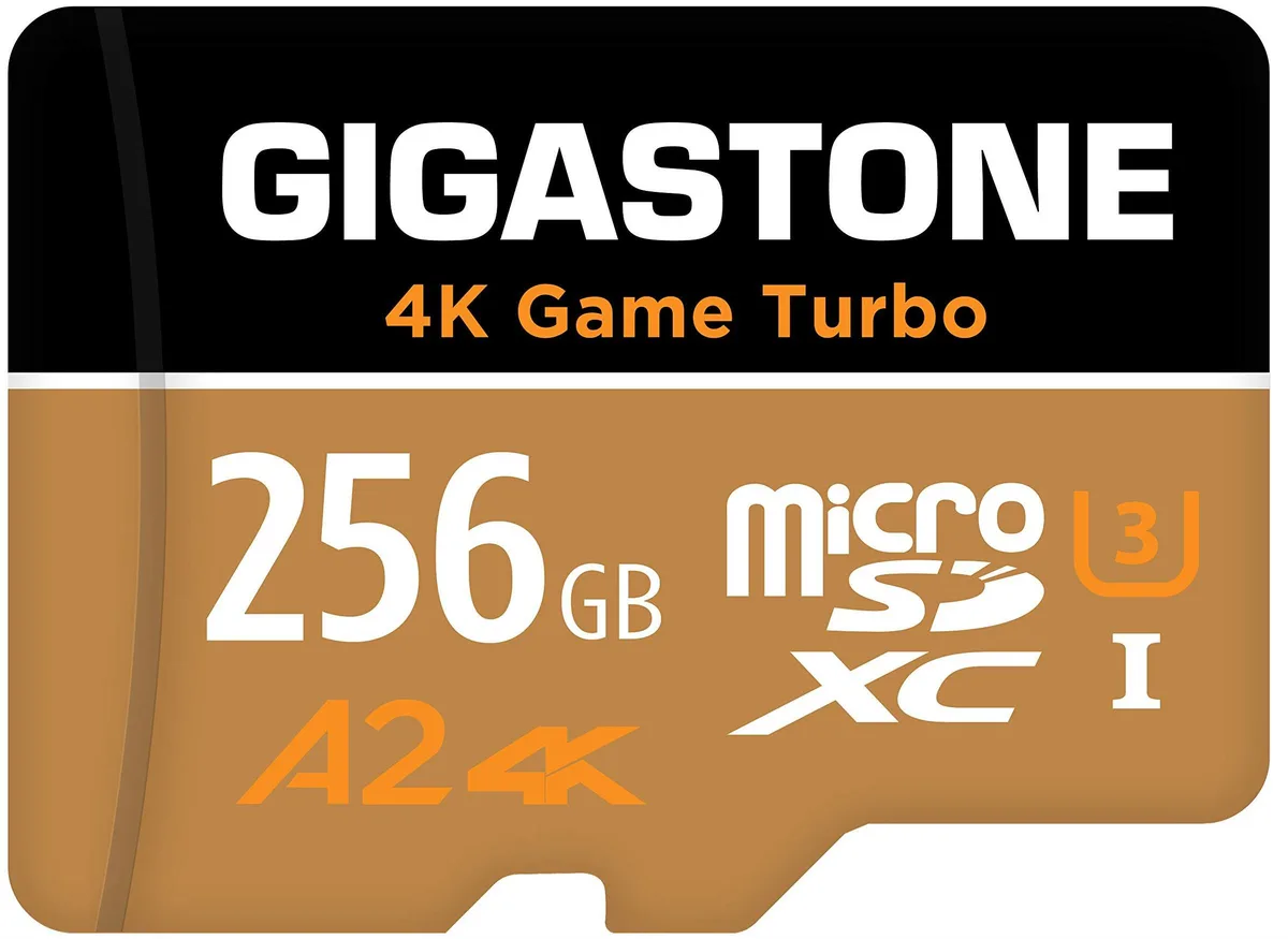 Gigastone Corporation Gigastone Corporation 256GB microSDXC Game Turbo 100/60MB/s A2 U3 V30 — Produktfoto
