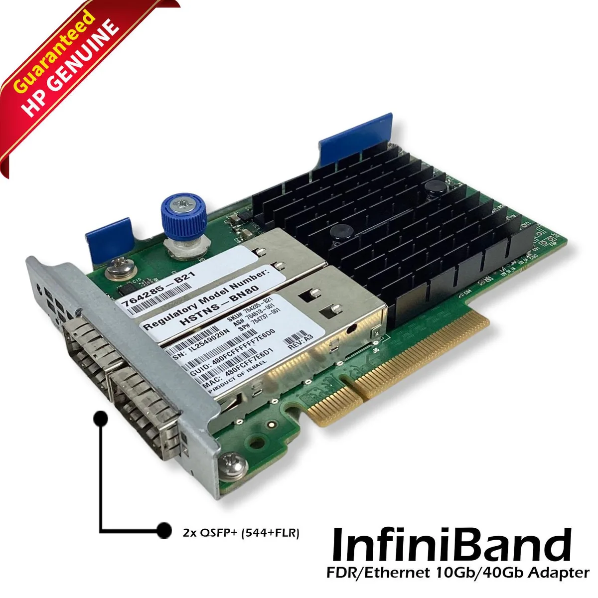 HP HP 544 InfiniBand FDR 10/40 Gbps 2-port QSFP expansion card — foto produk