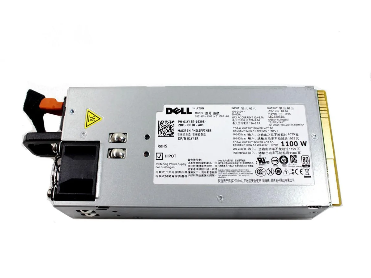 Dell 1100W power supply unit, matte black metal housing