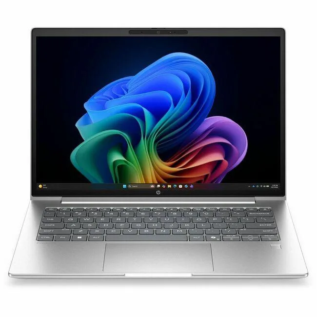 Silver 14-inch touchscreen laptop with English keyboard