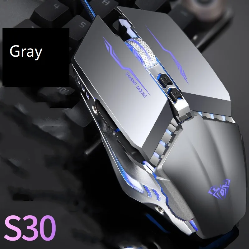 AULA AULA S30 Gaming Mouse 3200 DPI Grey — produktbild