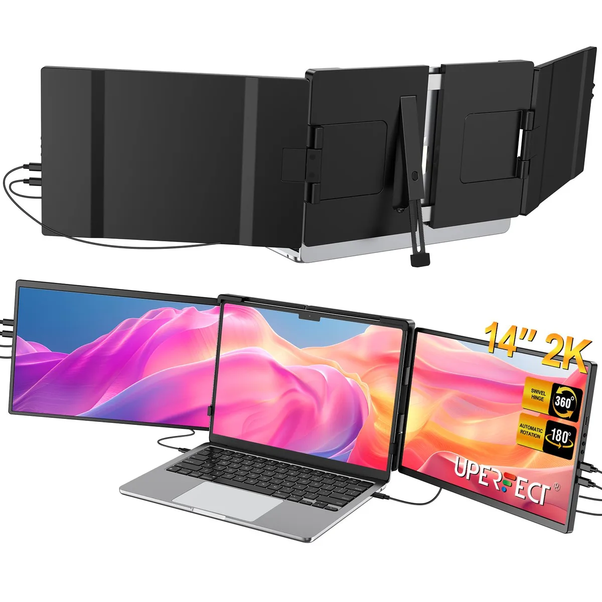 Uperfect Uperfect 14" 2K Portable Gaming Monitor 360° Swivel Stand — product photo