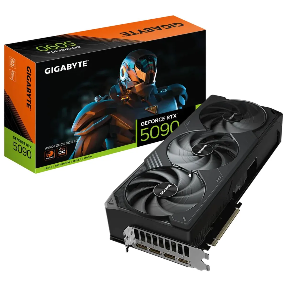 GIGABYTE GIGABYTE GeForce RTX 5090 WINDFORCE OC 32G graphics card — product photo