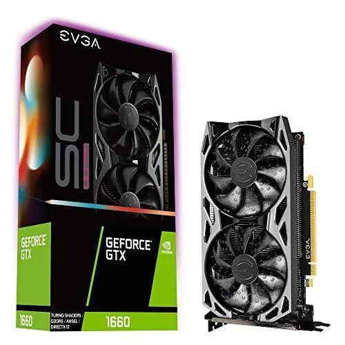 EVGA EVGA GeForce GTX 1660 SC Ultra Gaming 6GB GDDR5 graphics card — product photo