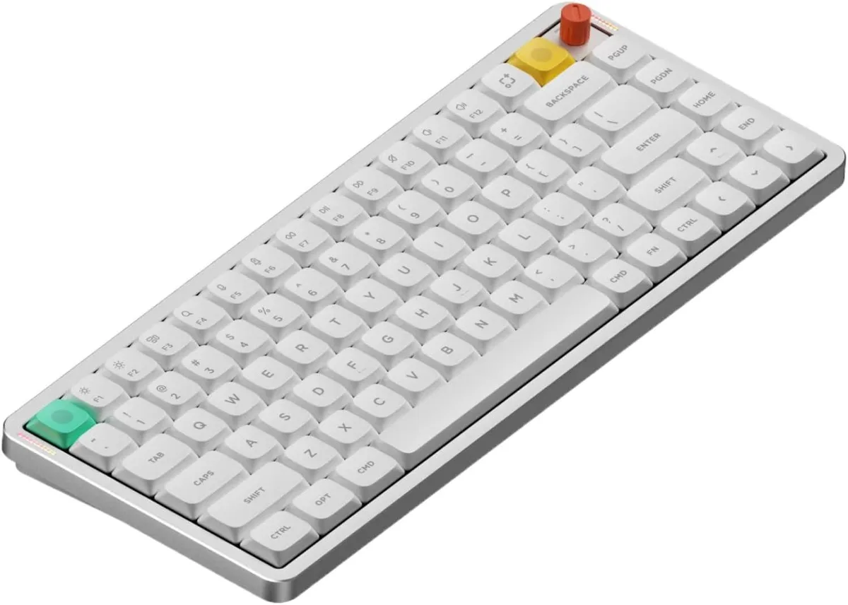 WISDUM WISDUM Air75 V3 75% 84-Key Wireless Mechanical Gaming Keyboard White-Red Nano — product photo