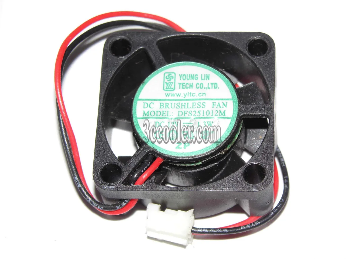 OEM Industries OEM Industries DFS251012M 25mm 12V 1.3W 2 Pin Fan — photo du produit