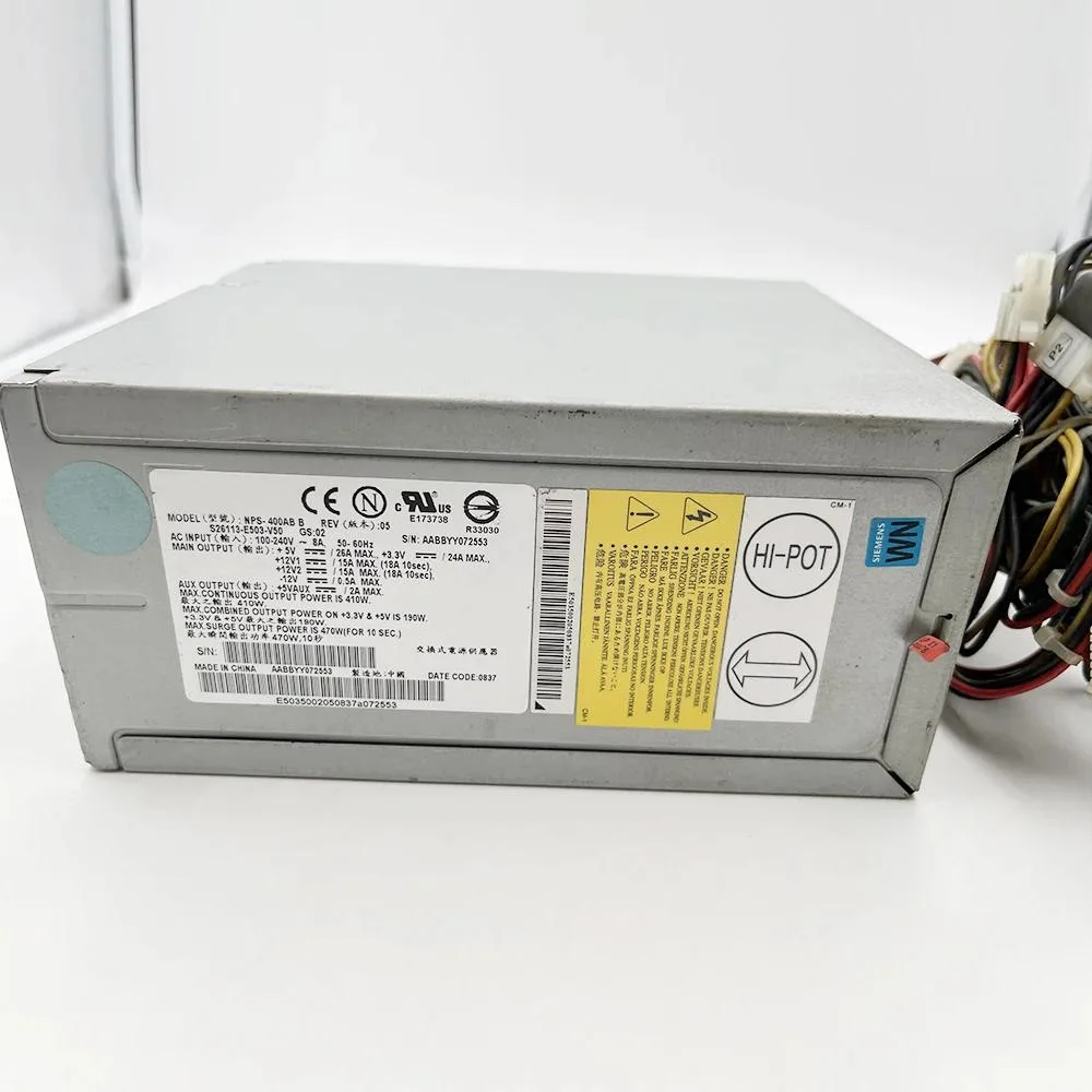 Industrial ATX power supply unit in metal casing