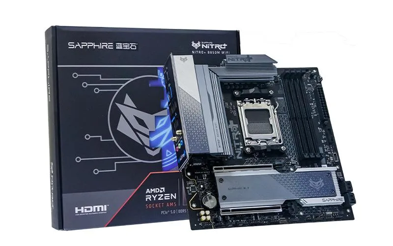 Sapphire Tech Sapphire Tech NITRO+ B850M WIFI AMD motherboard — photo du produit