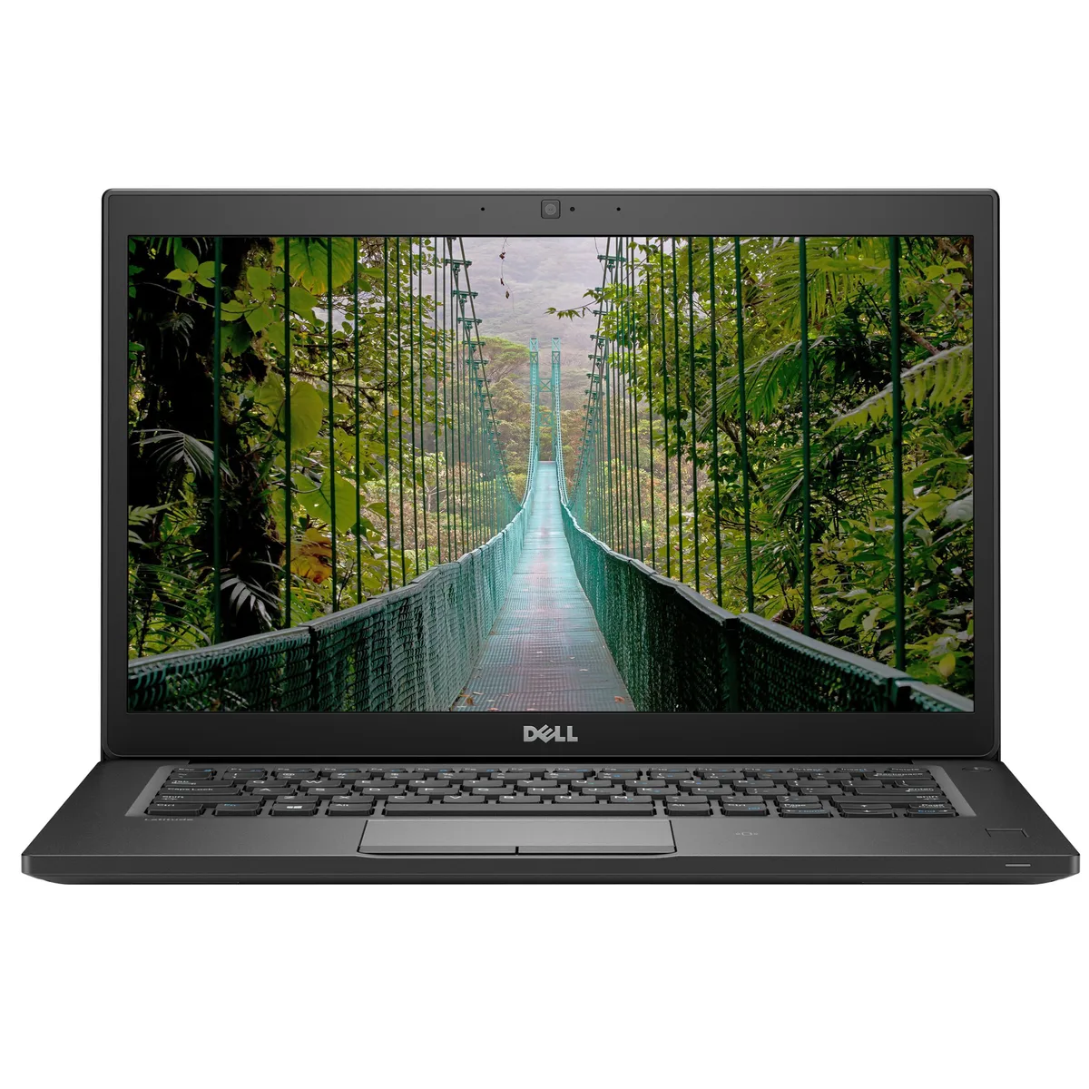 Silver 14 inch Dell Latitude 7490 laptop closed on desk