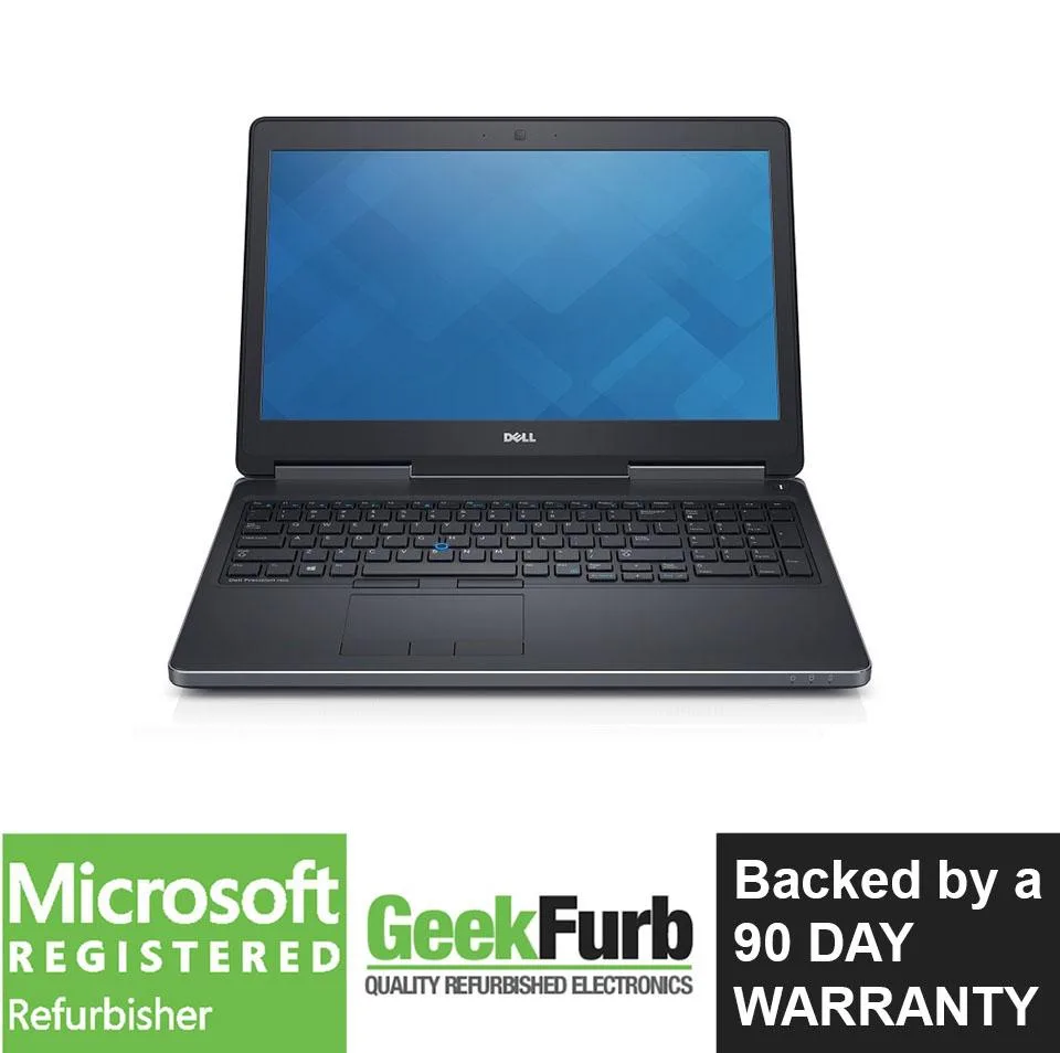 Silver Dell Precision 7510 15.6 inch laptop closed on white background
