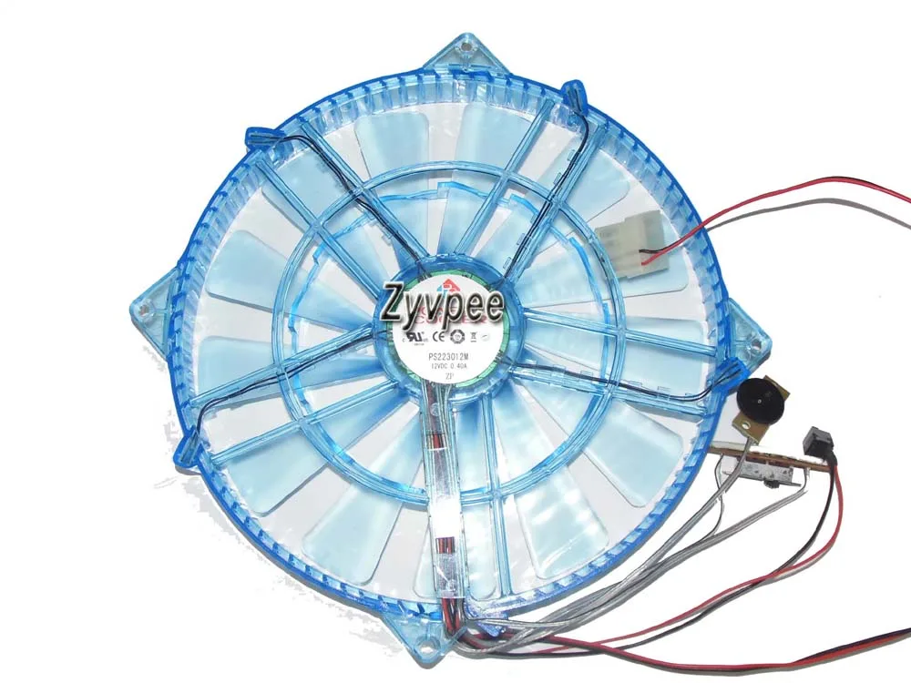 Zyvpee Zyvpee PS223012M 220mm 30mm 12V .4A Blue LED Case Fan — productfoto