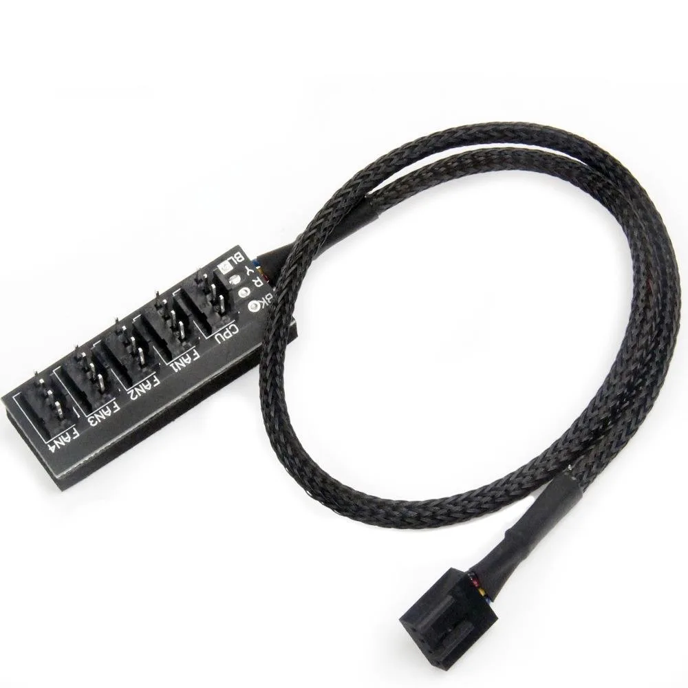 Ruth's sister Ruth's sister 40cm 1 to 5 4-pin Molex TX4 PWM Fan Hub Splitter Adapter — foto del producto
