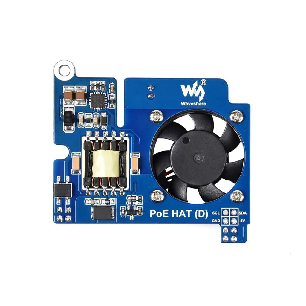 LORDWORLD LORDWORLD Power Over Ethernet HAT POE Type D for Raspberry Pi 3B+/4B 802.3af-Compliant — foto produk