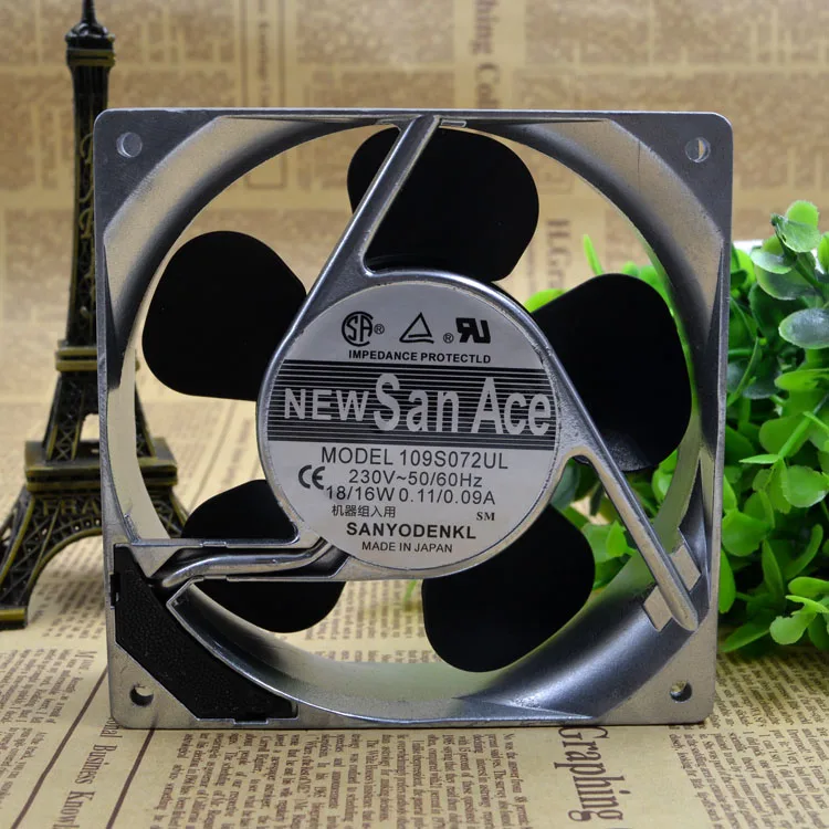 Fans Fans 109S072UL 120×120×38 mm 220 V 18/16 W case fan — product photo