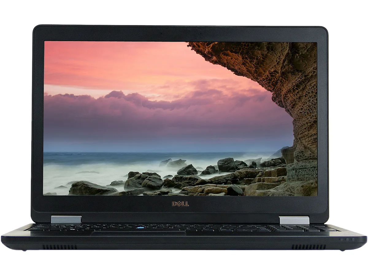 Gray Dell Latitude E5570 15.6 inch business laptop, matte finish, no webcam