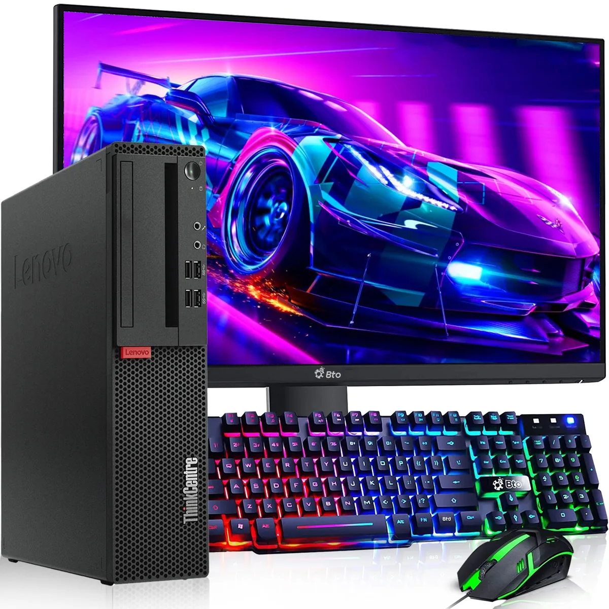 Lenovo Lenovo ThinkCentre M800/M900 desktop PC i5-6500 16GB 256GB SSD 1TB HDD 22in RX 550 Win 10 Pro — photo du produit