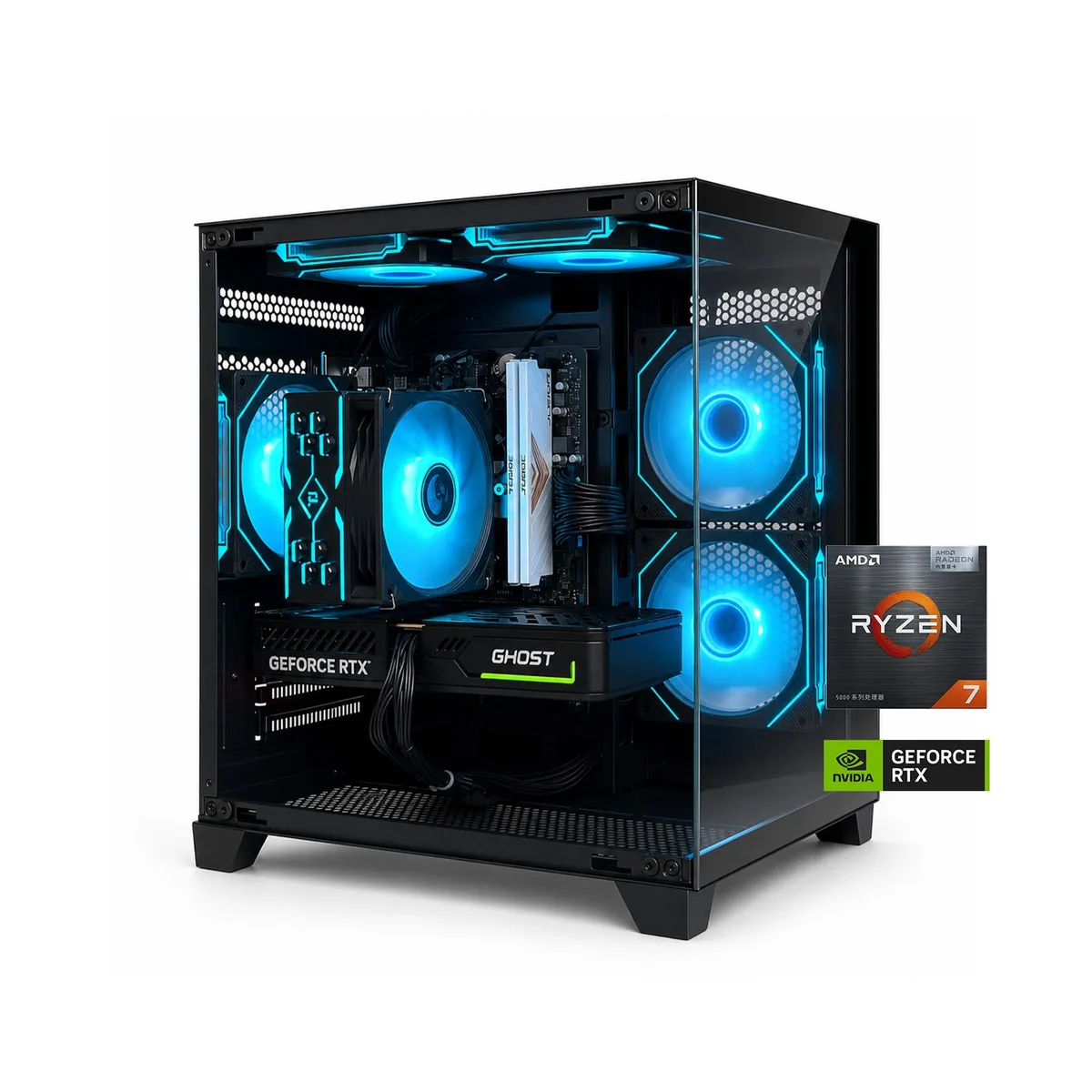AOACE AOACE GL02 Gaming PC Ryzen 7 5700X RTX 5060Ti 8GB 32GB DDR4 1TB NVMe — fotografia produktu