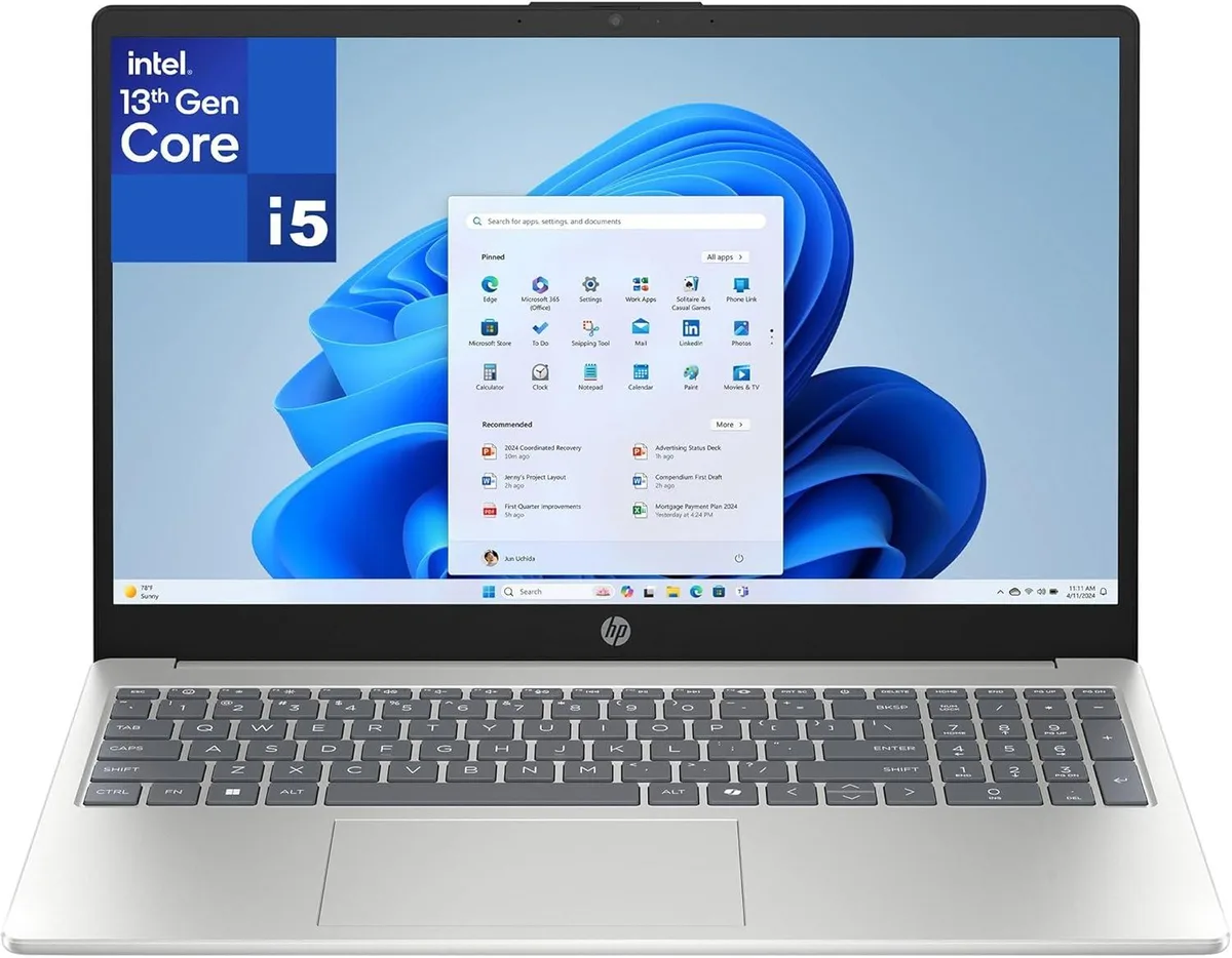 HP HP 15 laptop i5-1334U 16GB 512GB 15.6" FHD touchscreen Silver — photo du produit