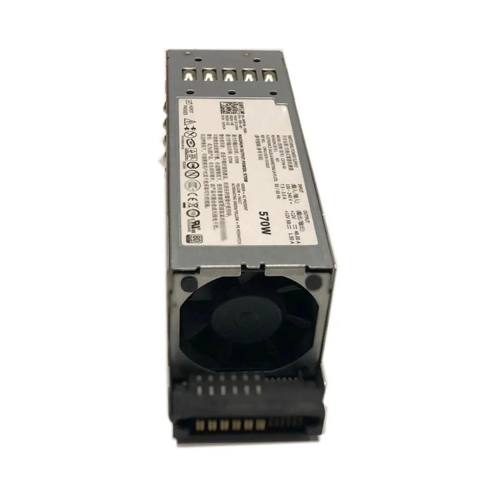KHACHIMO 570W server PSU for R710 T610, silver metal enclosure