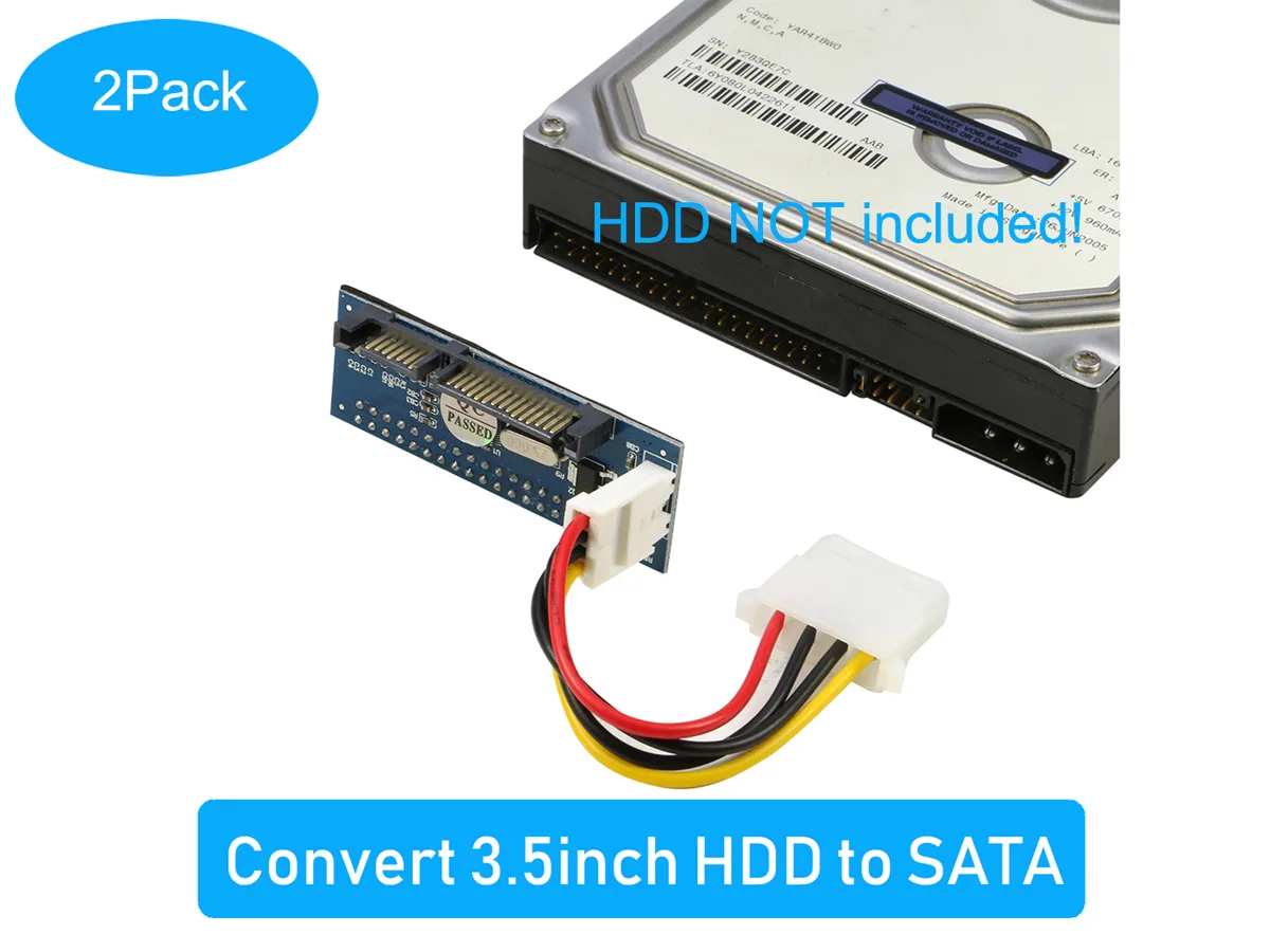 RIITOP RIITOP 2Pack 3.5" 40pin IDE to 22pin SATA Adapter — صورة المنتج