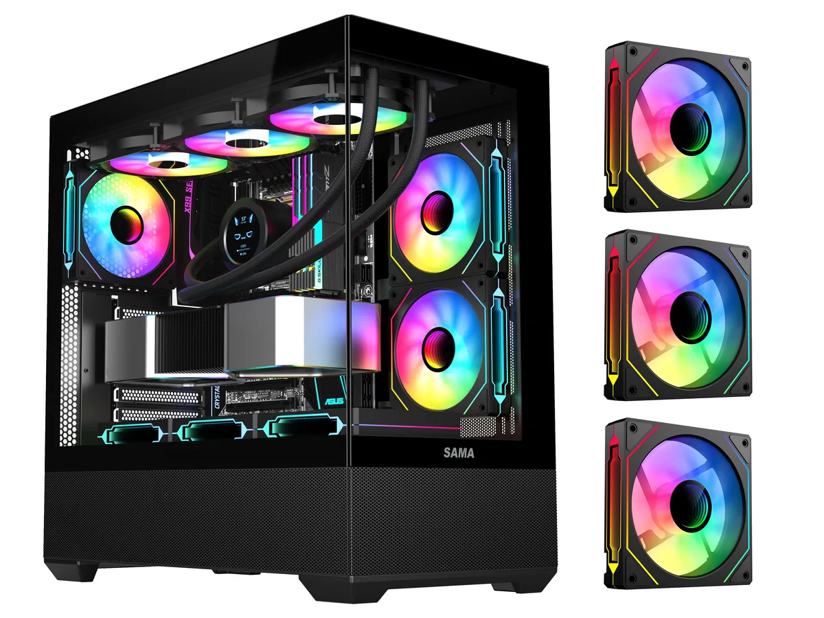 SAMA SAMA SV02 BK ATX Mid Tower PC Case Black — product photo