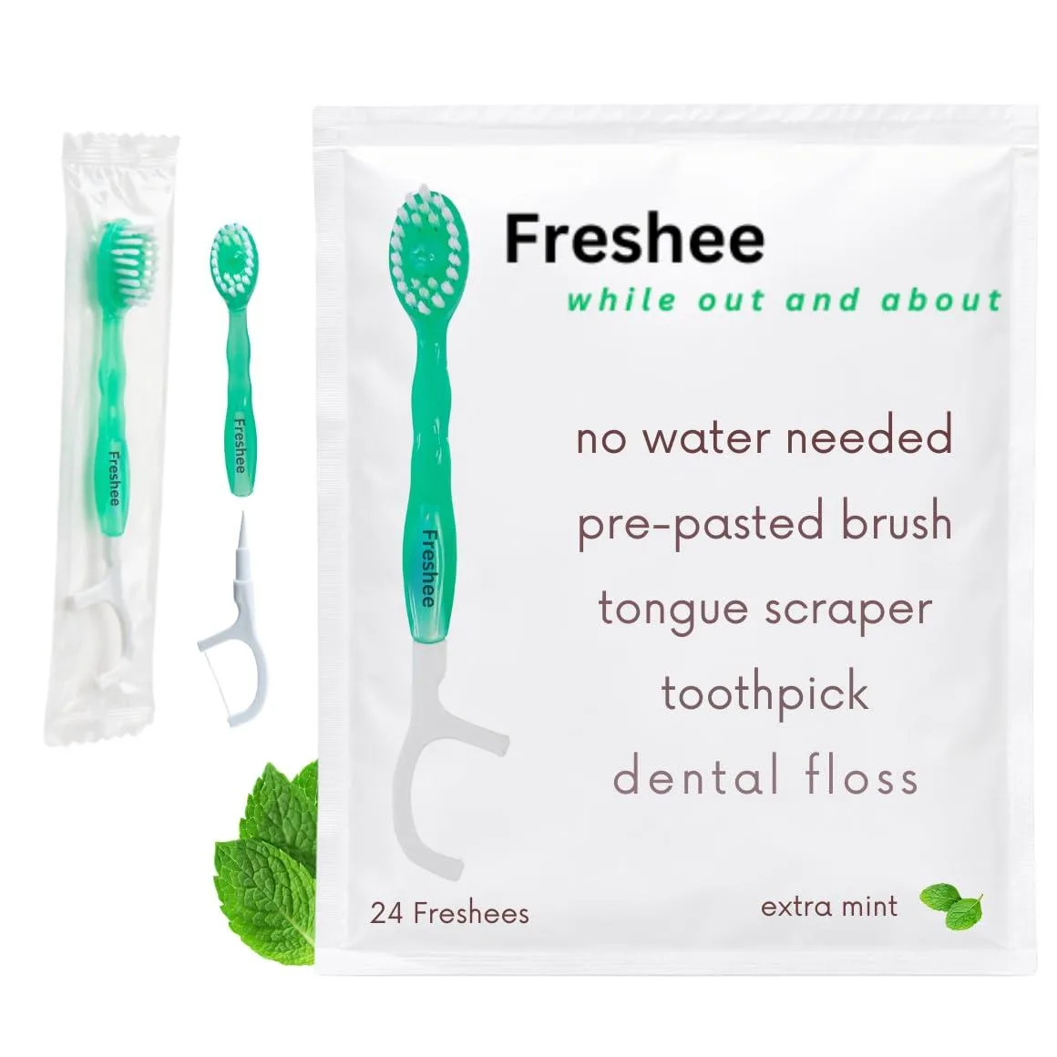  Freshee Bead Extra Mint 5-in-1 Disposable Toothbrushes oral care — Produktfoto